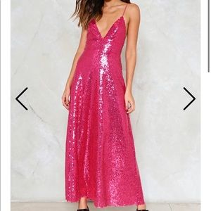 NWT Nasty Gal Pink Sequin Dress